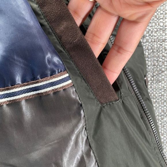 Zara Man Jacket XL Men Button Front with Pockets Quilted Green Long Sleeve Warm - Picture 14 of 16